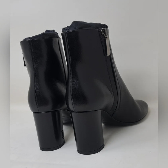 NWT Saint Laurent Paris LouLou 70 Zip Booties Ankle Boots Black Leather 38EU 8US - Picture 8 of 16